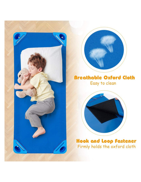 Camas Apilables KOTEK para Niños - 6 Unidades Azul 130x57 cm Camas Apilables KOTEK para Niños - 6 Unidades Azul 130x57 cm