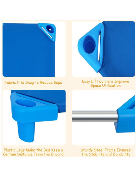 Camas Apilables KOTEK para Niños - 6 Unidades Azul 130x57 cm Camas Apilables KOTEK para Niños - 6 Unidades Azul 130x57 cm