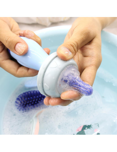 Juego de Cepillos para Biberones NiuXTool 4 en 1 - Silicona Grado Alimenticio