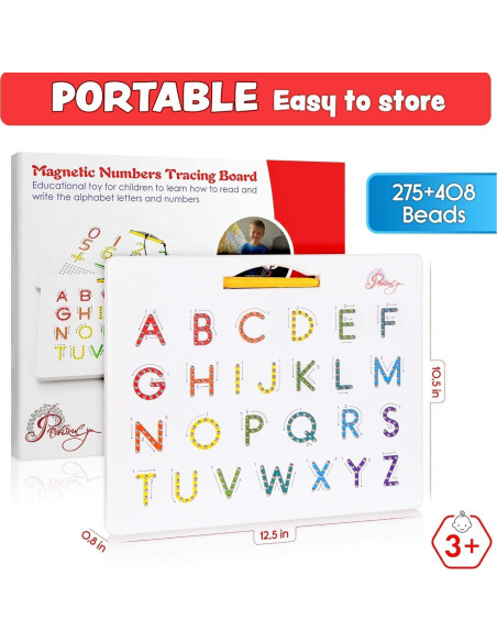 Juego de 2 Tableros Magnéticos de Trazado - Letras y Números Juego de 2 Tableros Magnéticos de Trazado - Letras y Números