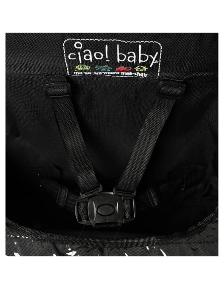 Silla Alta Portátil ciao! baby Plegable Negra para Viajes Silla Alta Portátil ciao! baby Plegable Negra para Viajes