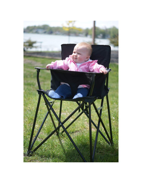 Silla Alta Portátil ciao! baby Plegable Negra para Viajes Silla Alta Portátil ciao! baby Plegable Negra para Viajes