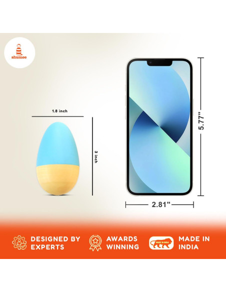 Huevos de Pascua de Madera Shumee - Set de 2 Shakers Musicales Huevos de Pascua de Madera Shumee - Set de 2 Shakers Musicales