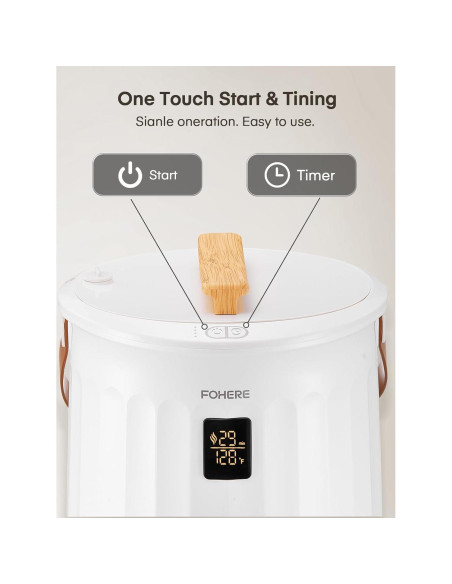 Calentador de Toallas FOHERE 20L Blanco con Temporizador y Fragancia Calentador de Toallas FOHERE 20L Blanco con Temporizador y Fragancia