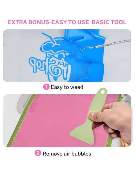 Paquete de Vinilo de Transferencia de Calor HAWERSI 60 Hojas 30.48x21.59cm Paquete de Vinilo de Transferencia de Calor HAWERSI 60 Hojas 30.48x21.59cm