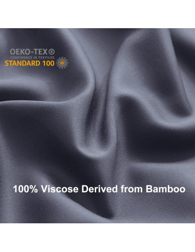 Sábanas Rey HCORA 400 Hilos Viscosa Bambú Gris Oscuro