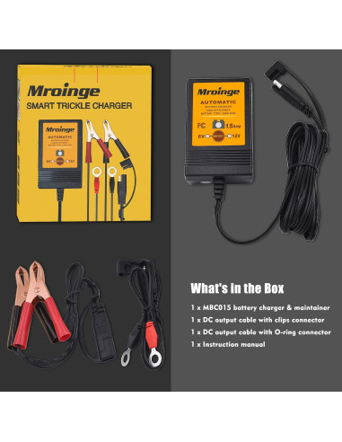 Cargador de Batería Mroinge MBC015 6V/12V 1.5A Automático