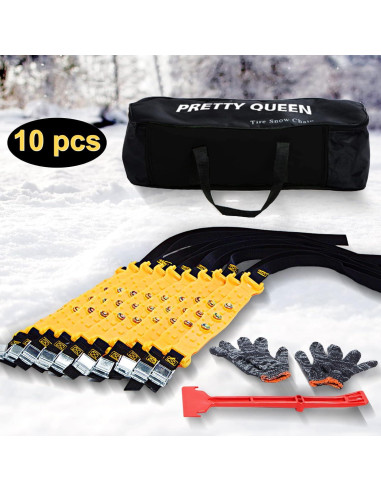 Cadenas de Nieve Dolloly 10PCS para Neumáticos SUV 18.3-29.5cm
