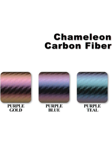 Vinilo Adhesivo EZAUTO WRAP 5FTx15M Fibra Carbono Morado Teal