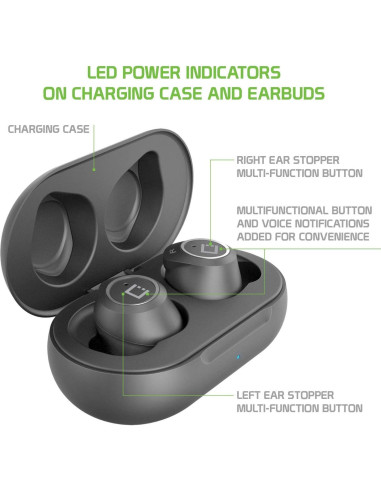 Auriculares Inalámbricos Bluetooth V5.0 Cellet XG01 Negro