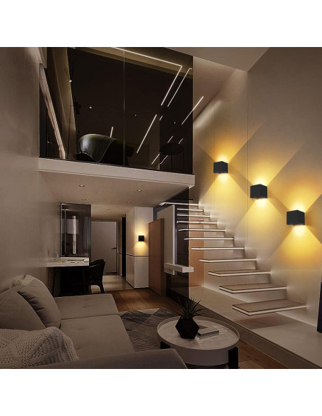 Luz de Pared con Sensor de Movimiento SURPALIG 6000mAh LED Negra Luz de Pared con Sensor de Movimiento SURPALIG 6000mAh LED Negra