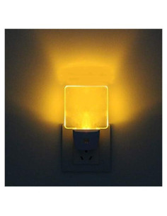 Luz Nocturna LED KINUR Ámbar Suave con Sensor Crepúsculo 2 Pzs