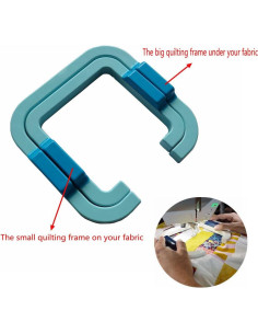 HONEYSEW 2PCS Plantillas de Acolchado + Pie Bajo Shank + 5 Herramientas 2