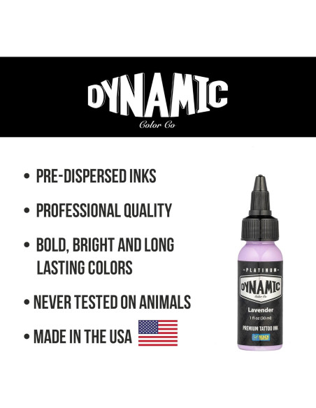 Tinta de Tatuaje Lavanda Dynamic Color Platinum 30 ml Tinta de Tatuaje Lavanda Dynamic Color Platinum 30 ml