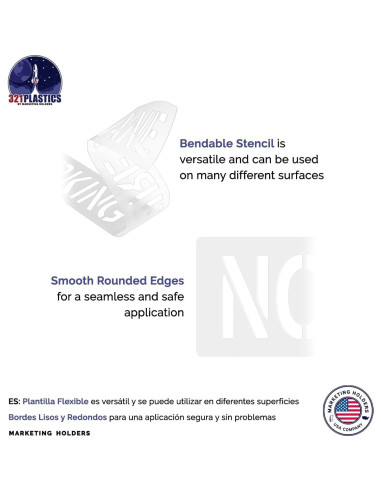 Plantilla de No Estacionar Marketing Holders 25.4 cm Reutilizable