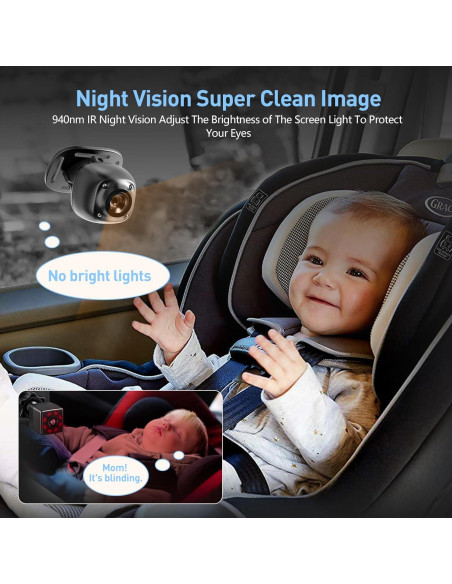 Cámara para Bebés USB Automóvil BM200 con Visión Nocturna Cámara para Bebés USB Automóvil BM200 con Visión Nocturna
