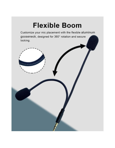 Micrófono de Reemplazo SPTSSWET 3.5mm con Brazo Flexible