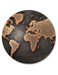 Alfombrilla de Ratón Smooffly Redonda Mapa Mundial Antideslizante