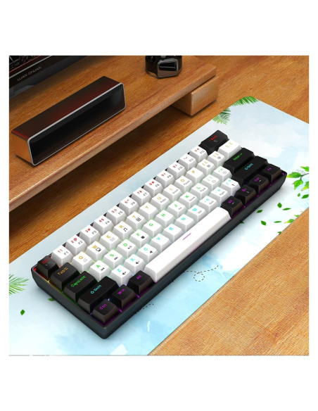 Teclado Gaming Kchibo 60% Retroiluminado RGB Compacto Teclado Gaming Kchibo 60% Retroiluminado RGB Compacto