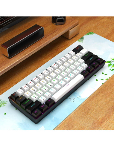 Teclado Gaming Kchibo 60% Retroiluminado RGB Compacto