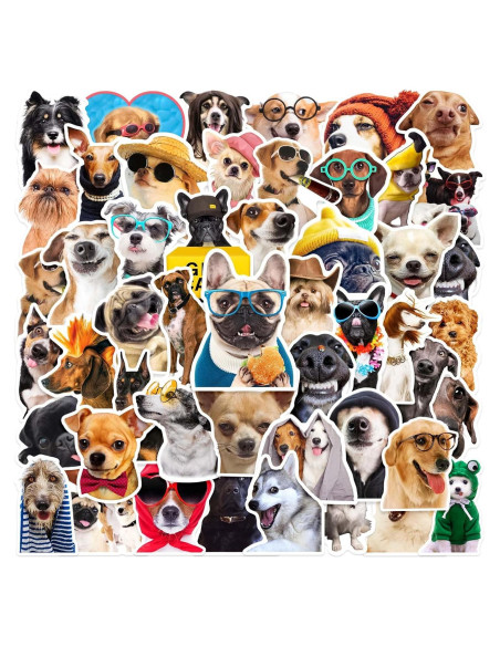 50 Pegatinas Divertidas de Perro Aigemumy Impermeables 50 Pegatinas Divertidas de Perro Aigemumy Impermeables