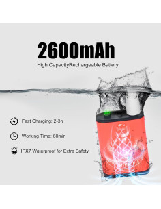 Ducha Portátil Lewisia SS003 con Batería 2600mAh y 3 Modos 2