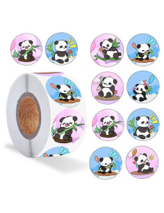 500 Pegatinas de Panda Lindas SSNLNBF 2.54 cm Impermeables