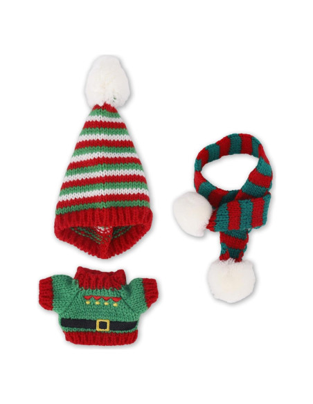 Conjunto de Ropa de Navidad para Muñeca Fukaisu 15-17cm Conjunto de Ropa de Navidad para Muñeca Fukaisu 15-17cm