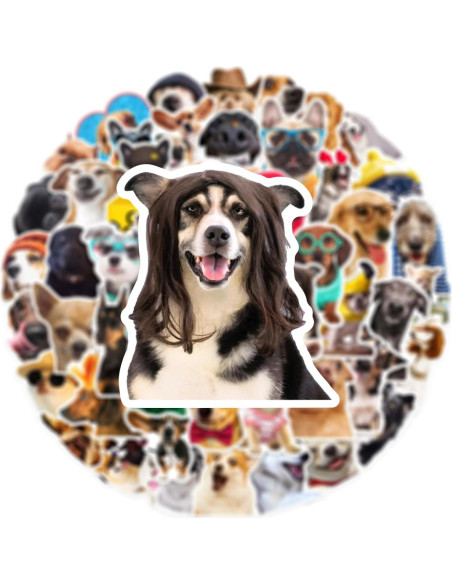 50 Pegatinas Divertidas de Perro Aigemumy Impermeables 50 Pegatinas Divertidas de Perro Aigemumy Impermeables