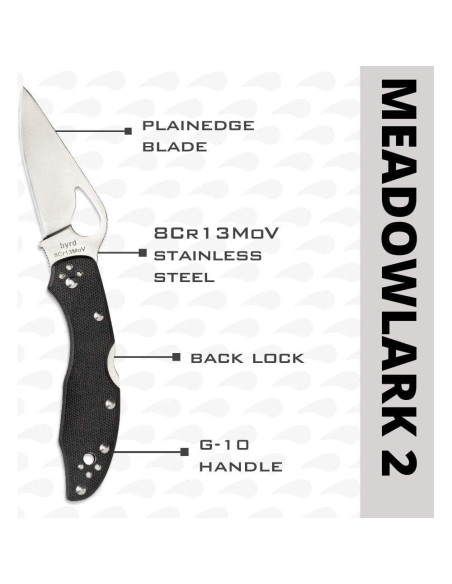 Cuchillo Spyderco Meadowlark 2 G-10 7.30 cm Acero Inoxidable Cuchillo Spyderco Meadowlark 2 G-10 7.30 cm Acero Inoxidable