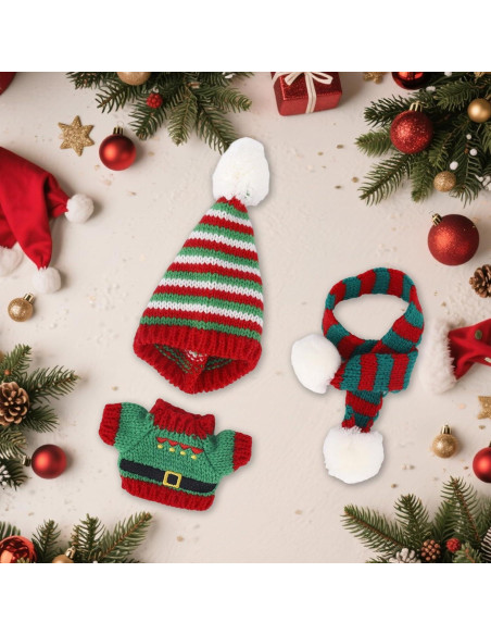 Conjunto de Ropa de Navidad para Muñeca Fukaisu 15-17cm Conjunto de Ropa de Navidad para Muñeca Fukaisu 15-17cm
