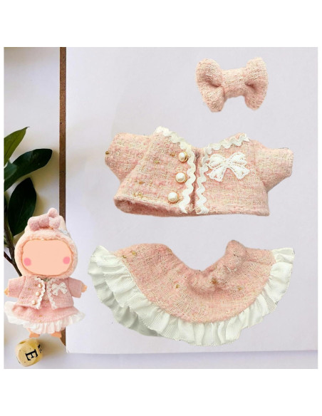 Conjunto de Ropa para Muñeca de Peluche Coruja 17cm 3 Piezas Rosa Conjunto de Ropa para Muñeca de Peluche Coruja 17cm 3 Piezas Rosa