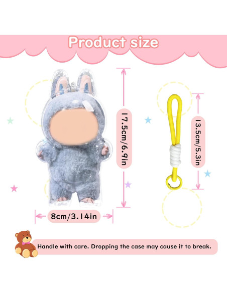 Funda Protectora de Acrílico Transparente LABUBU para Muñeca Funda Protectora de Acrílico Transparente LABUBU para Muñeca