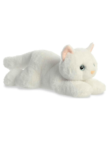 Peluche Kitty Blanco Aurora Flopsie 30 cm - Compañero Esponjoso