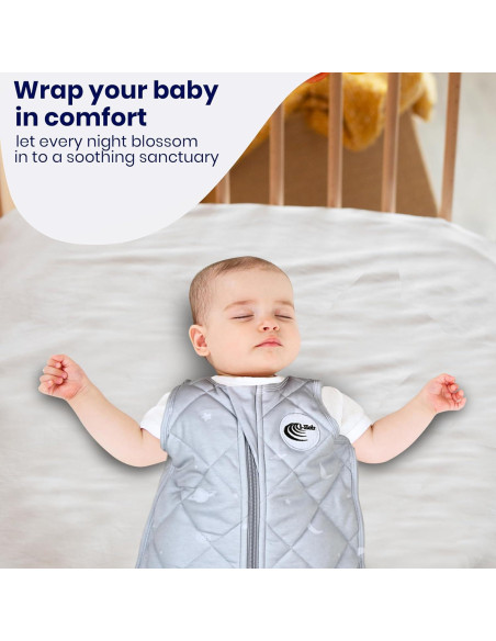 Saco de Sueño para Bebés 0-6 Meses - 100% Algodón Gris Saco de Sueño para Bebés 0-6 Meses - 100% Algodón Gris