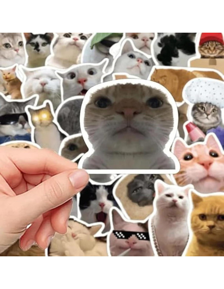 Pegatinas de Gato Kawaii STICKLUV - 50 Pcs Impermeables Pegatinas de Gato Kawaii STICKLUV - 50 Pcs Impermeables