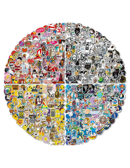 Paquete de Stickers Geniales Arme 400 Piezas Vinilo Impermeable Paquete de Stickers Geniales Arme 400 Piezas Vinilo Impermeable
