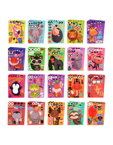 Stickers de Animales Sinceroduct - 100 Hojas DIY para Niños