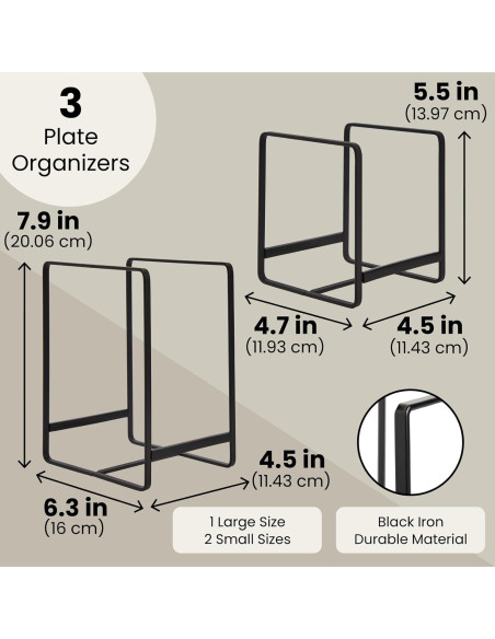 Organizador de Gabinete de Cocina Juvale 3 Piezas Hierro Negro Organizador de Gabinete de Cocina Juvale 3 Piezas Hierro Negro