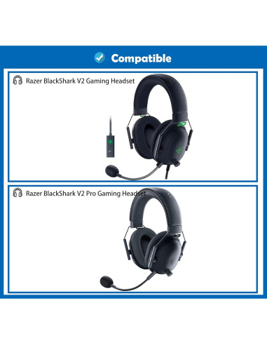 Cojines de Reemplazo Razer BlackShark V2/V2 Pro con Gel Refrigerante
