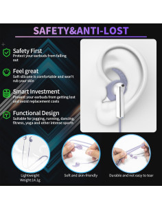 Correa Antipérdida TUDIOW para Galaxy Buds 3 Pro - Silicona Suave 2