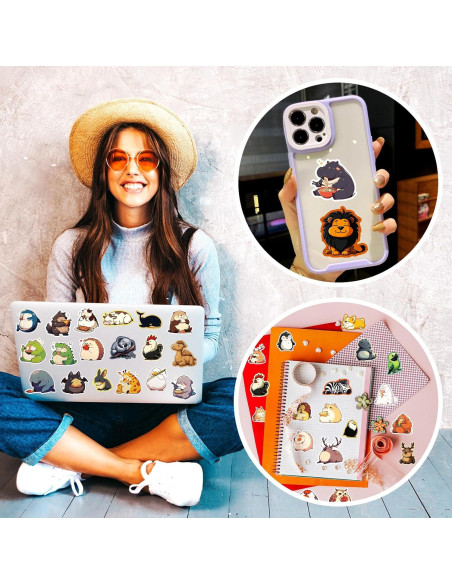 100 Stickers de Animales LIAOWL - Vinilo Impermeables Multicolor 100 Stickers de Animales LIAOWL - Vinilo Impermeables Multicolor