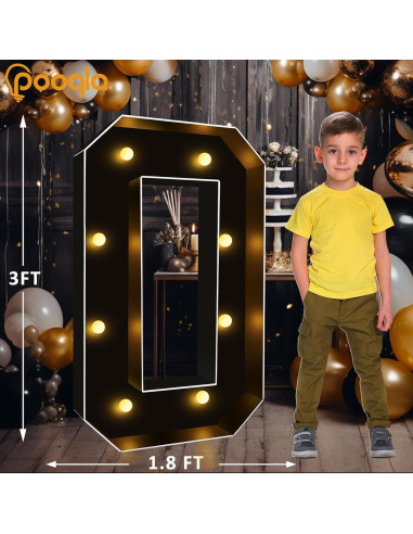 Número de Neón Iluminado Pooqla 3FT para Fiesta - 0