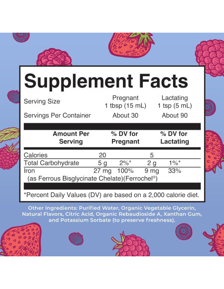 Suplemento de Hierro Líquido Prenatal MaryRuth 448 ml Vegano Suplemento de Hierro Líquido Prenatal MaryRuth 448 ml Vegano