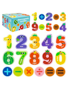 Set de Números Magnéticos Jumbo JCREN 16 Piezas Fruta