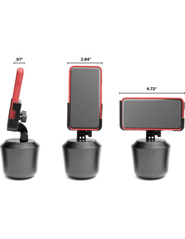 Soporte para teléfono WeatherTech CupFone Two View - Ajustable, universal para portavasos