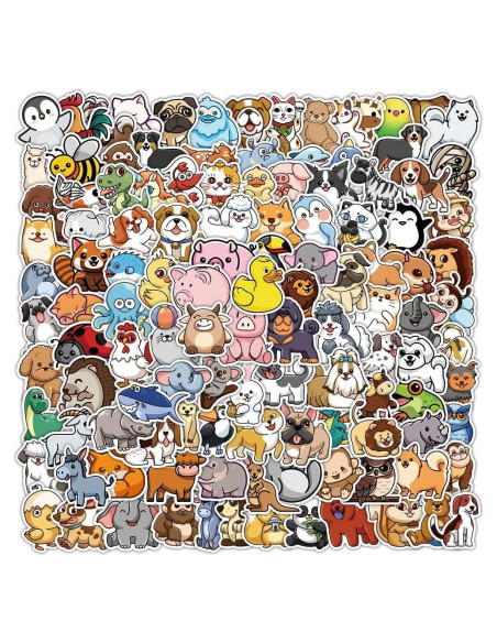 200 Pegatinas Kawaii de Animales Coloridos Fsbgttyc - Vinilo Impermeable 200 Pegatinas Kawaii de Animales Coloridos Fsbgttyc - Vinilo Impermeable