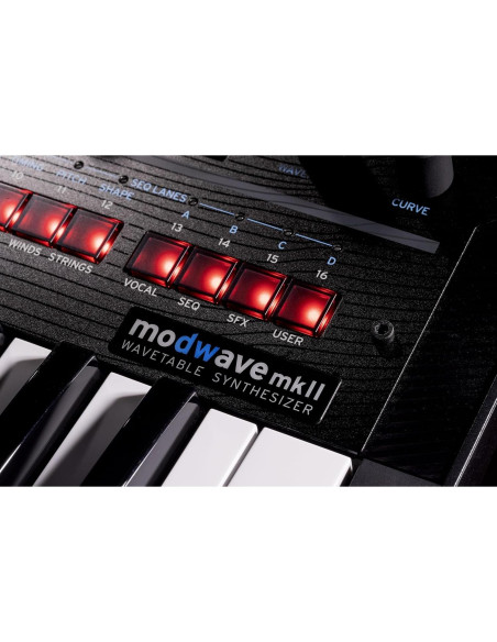 Sintetizador Korg modwave mkII 37 Teclas Compacto 4.05kg Sintetizador Korg modwave mkII 37 Teclas Compacto 4.05kg