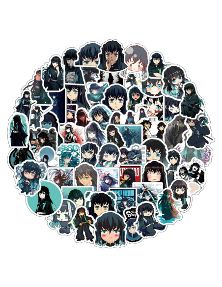 64 Stickers de Anime Japonés YEESACG Impermeables para Decorar 64 Stickers de Anime Japonés YEESACG Impermeables para Decorar