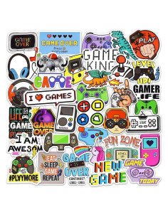 Pegatinas de Juego DETICKERS 50 PCS Vinilo Impermeables